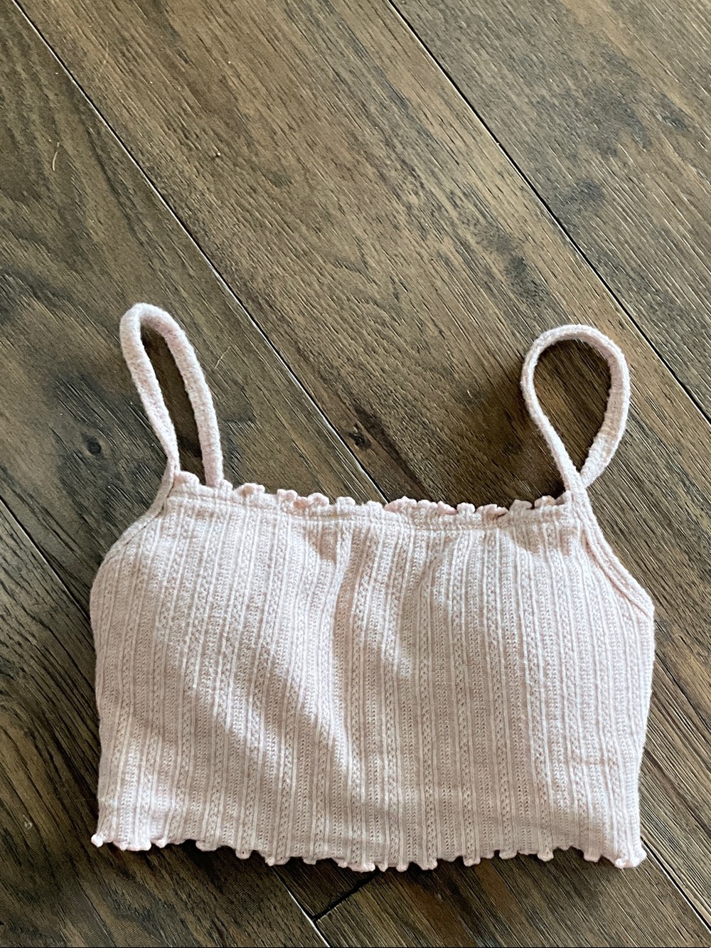 Gilly Hicks Light Pink Ribbed Bralette